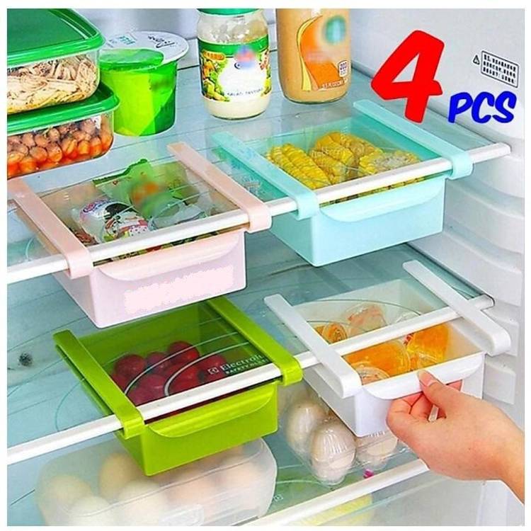 HUMBLE KART 04 pcs Unbreakable 100% ABS plastic Fridge Door Shelf