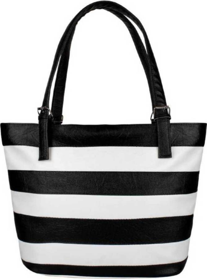 Women Black, White Shoulder Bag - Mini Price in India