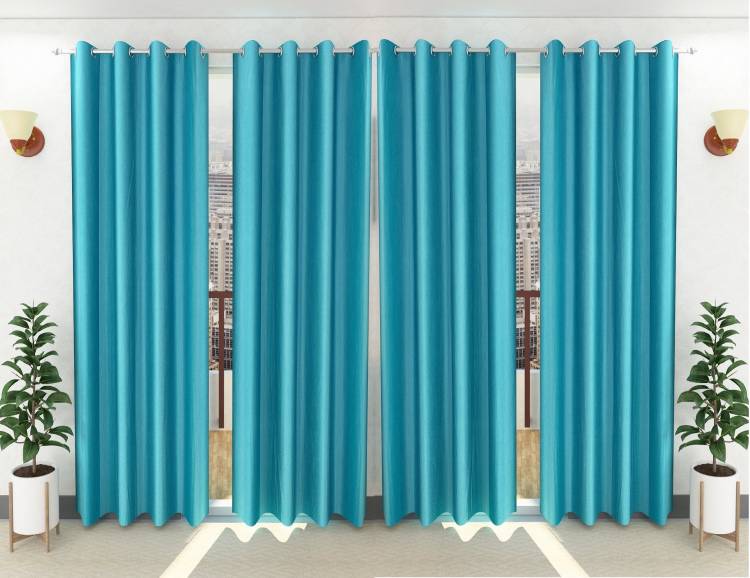 Loof Klapper 214 cm (7 ft) Polyester Door Curtain (Pack Of 4)