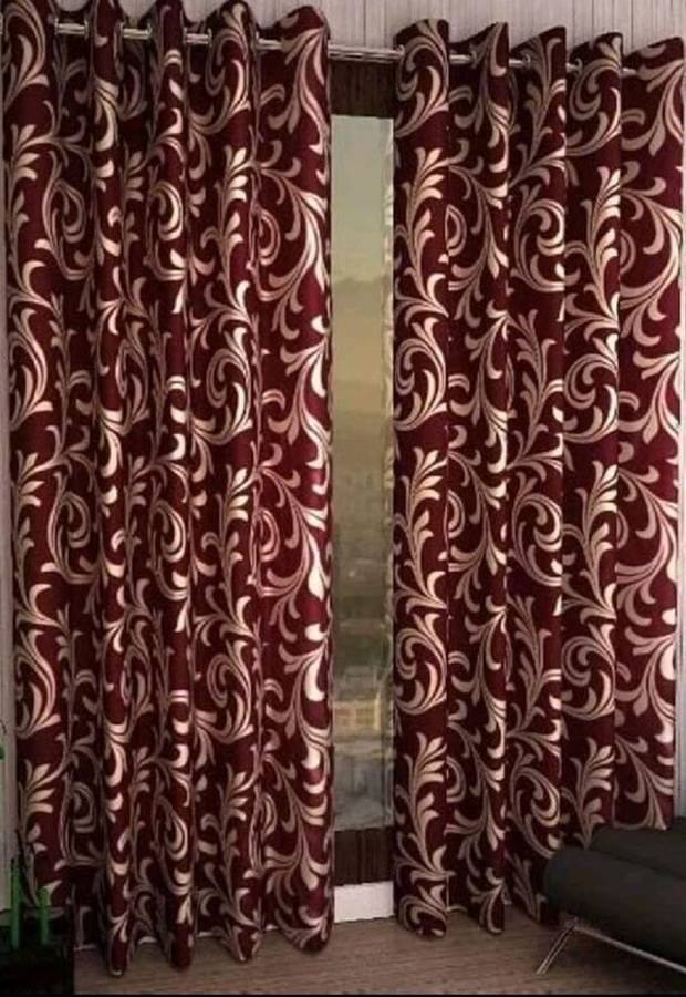 goycors 152 cm (5 ft) Polyester Window Curtain (Pack Of 2)