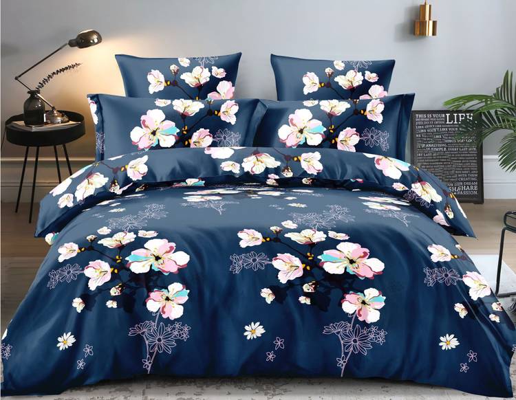 Florida 130 TC Polycotton Double Floral Bedsheet