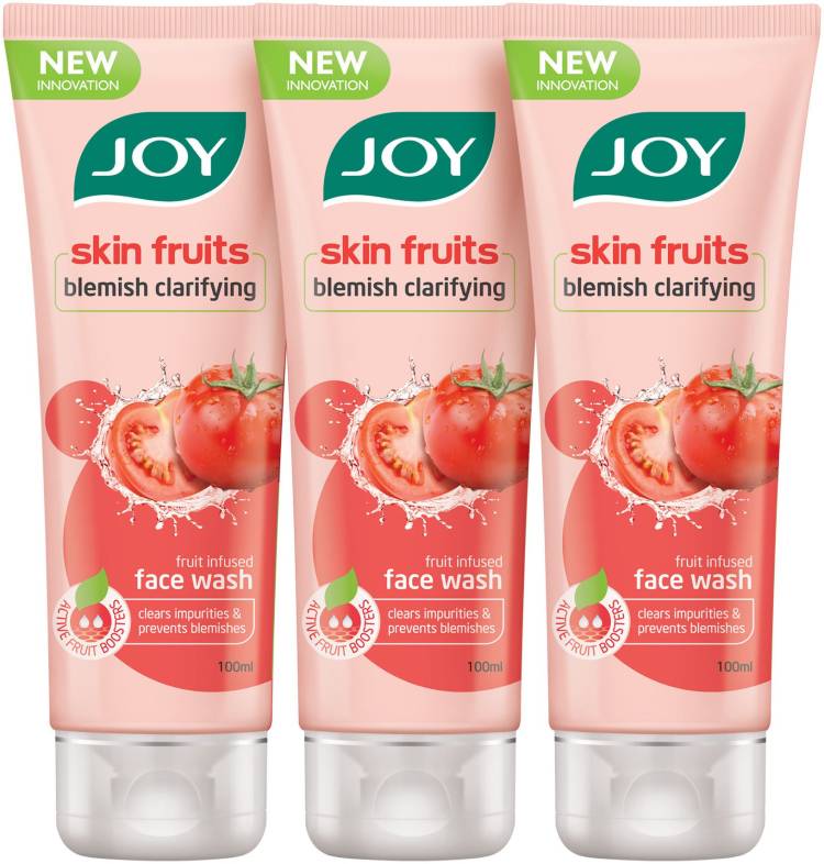 Joy Skin Fruits Blemish Clarifying Tomato (Pack of 3 x 100ml) Face Wash Price in India