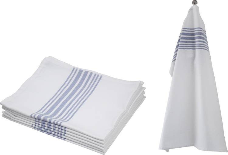 Flipkart SmartBuy Striped Kitchen Towels 12 pcs Blue, White Napkins