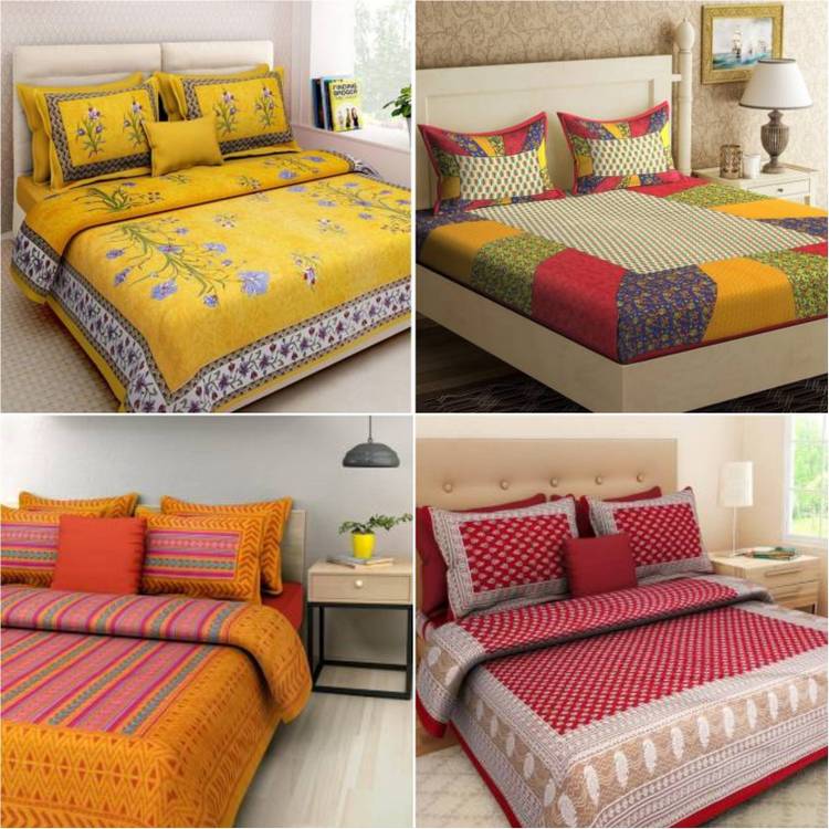 MSKS 144 TC Cotton Double Printed Bedsheet