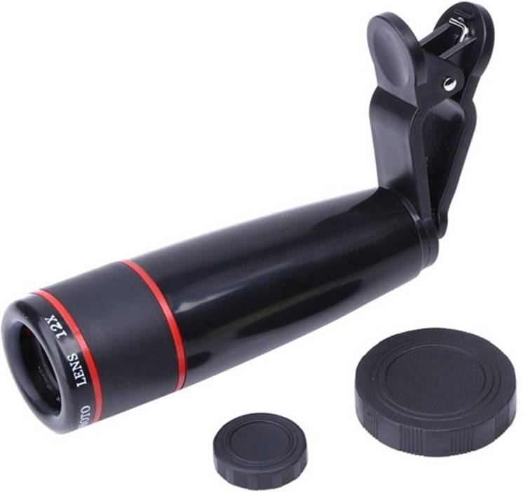 CHG Mobile Telescope 12X Kit For All Mobile Camera| DSLR Blur Background Effect | Adjustable Focus | HD Pictures | Best Quality Glass Optical With Cover And Cleaner Compatible With All Android And IOS mobile For Tik-Tok & Like Apps Lens