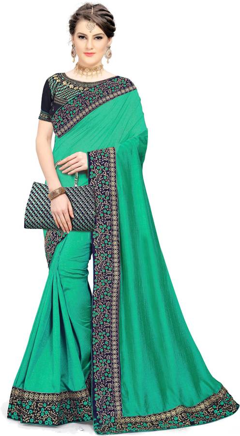 Embroidered Bollywood Pure Silk Saree