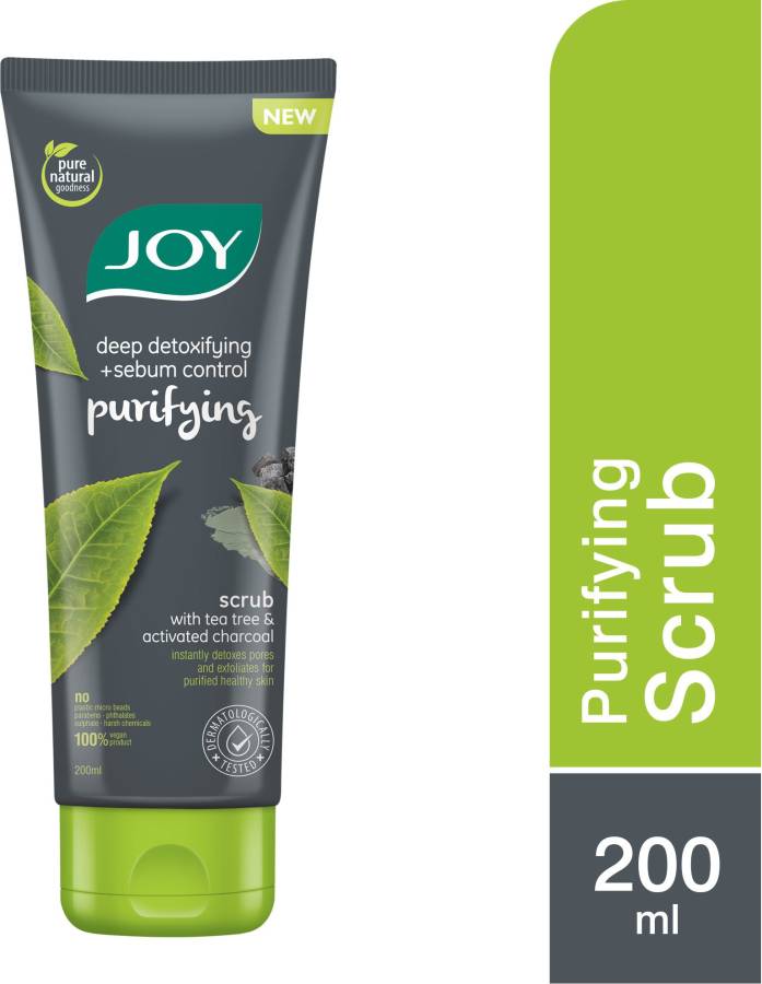 Joy Deep Detoxifying & Sebum Control Purifying (with Tea Tree & Activated Charcoal) Scrub Price in India