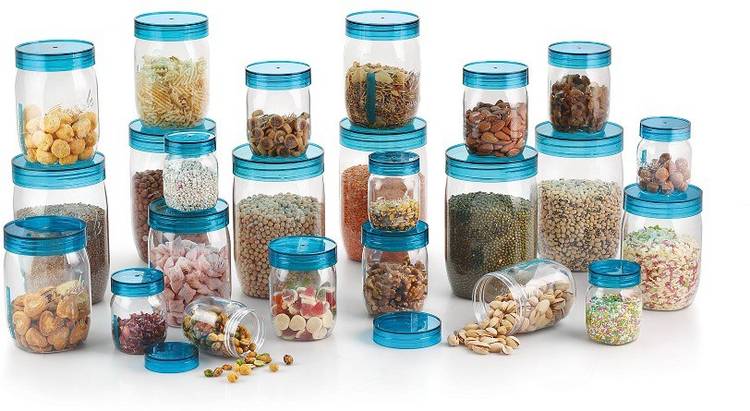 MASTERCOOK MASON JARS  - 250 ml, 600 ml, 1200 ml, 2000 ml Polypropylene Grocery Container