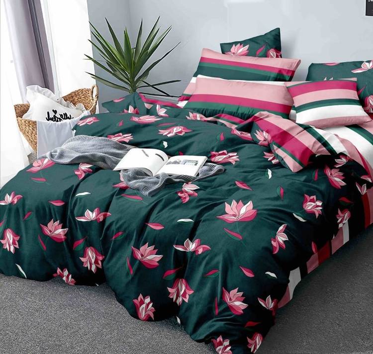 DIGITRENDZZ 160 TC Cotton Double Printed Bedsheet