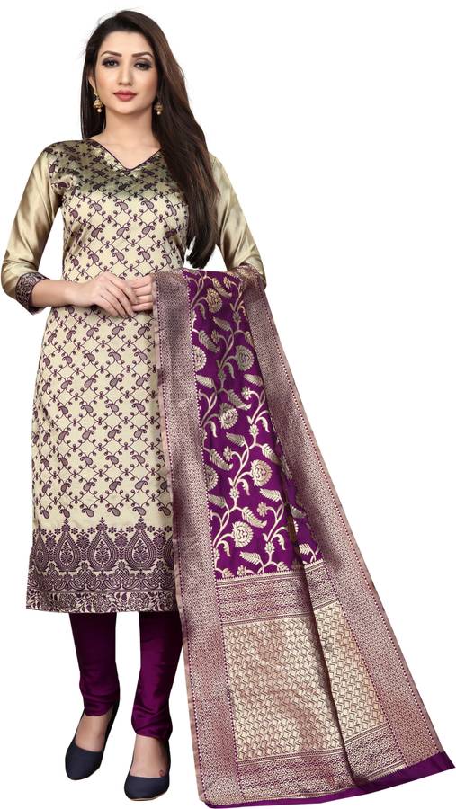 SATYAM WEAVES Cotton Silk Blend Woven Salwar Suit Material