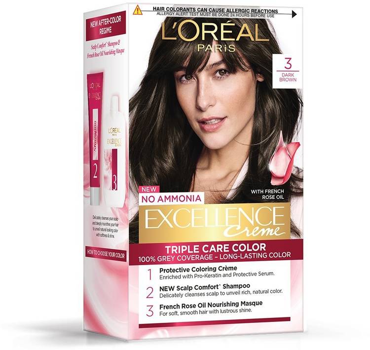 L'Oreal Paris Excellence Creme , 3 Dark Brown