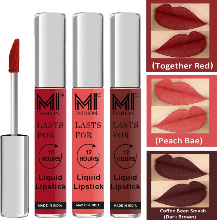 MI FASHION Fuller Lips Single Stroke Application Liquid Matte Lipstick Set Vocal Code no 568 Price in India