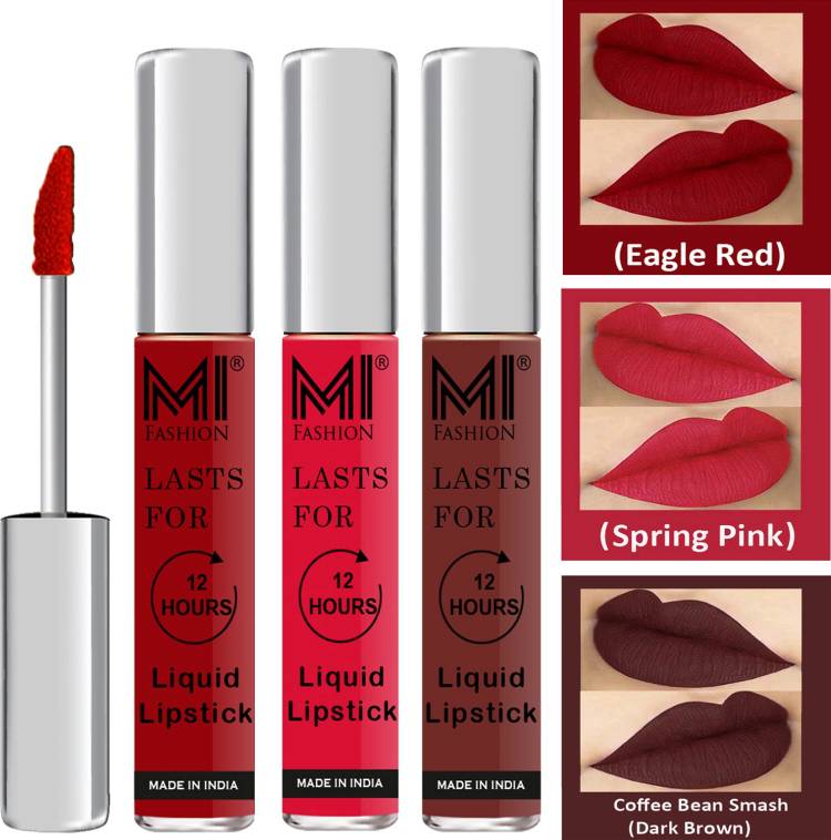 MI FASHION Fuller Lips Single Stroke Application Liquid Matte Lipstick Set Vocal Code no 570 Price in India