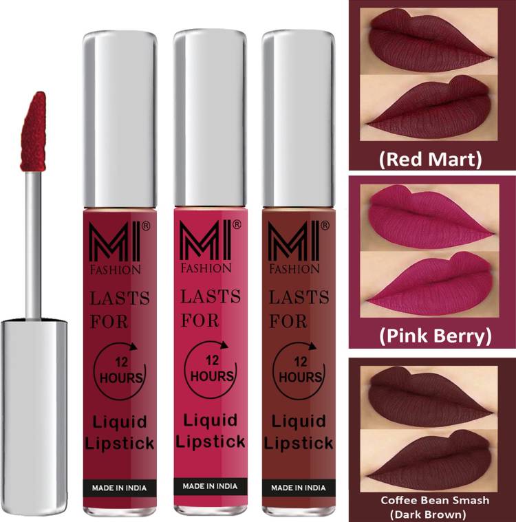 MI FASHION Vocal Matte Liquid Lipstick Combo Set Made in India Long Lasting Cruelty Free Code no 1657 Price in India