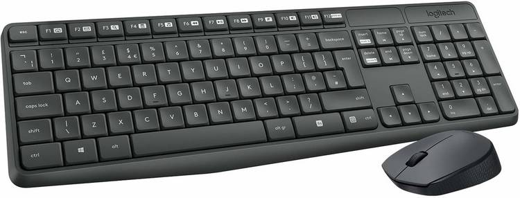 Logitech Mk235 Mouse & Wireless Laptop Keyboard