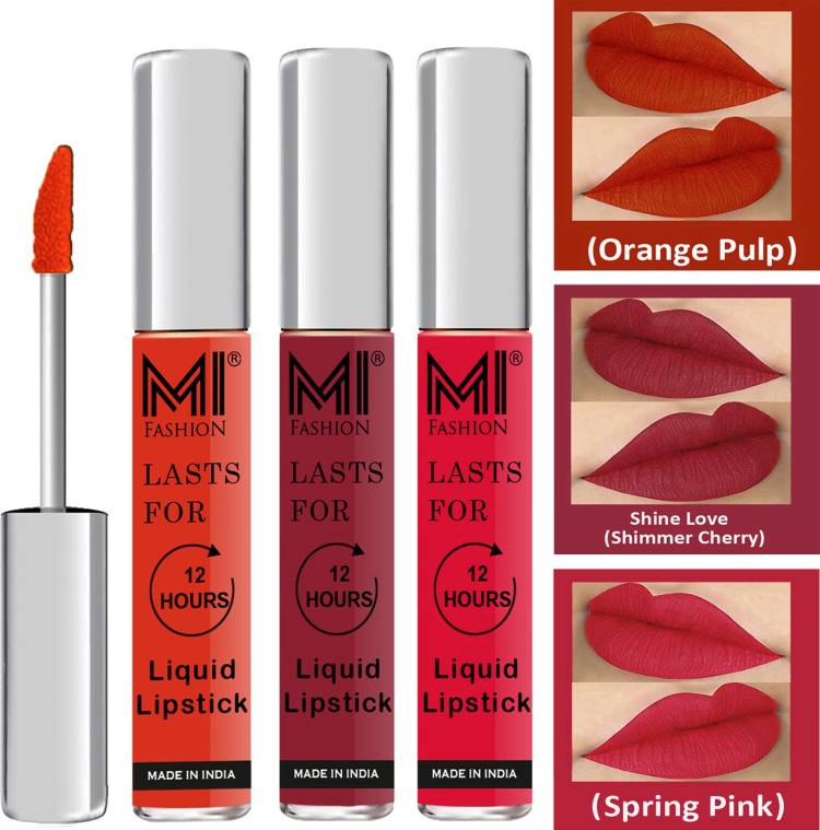 MI FASHION Water Proof Long Lasting Matte Liquid Lipstick Combo Set Go Local Go Vocal Code no 1815 Price in India