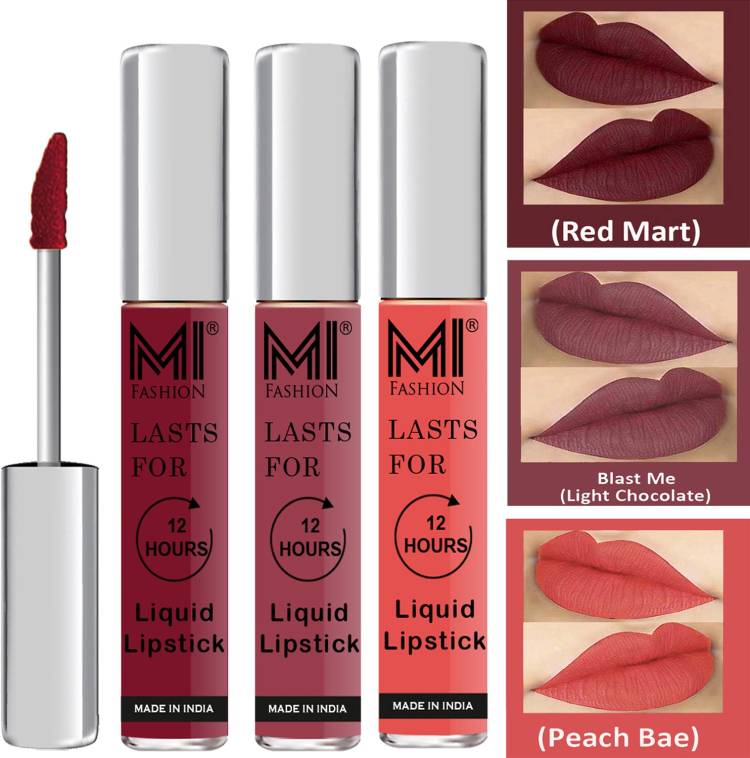 MI FASHION Fuller Lips Single Stroke Application Liquid Matte Lipstick Set Go Local Go Vocal Code no 507 Price in India