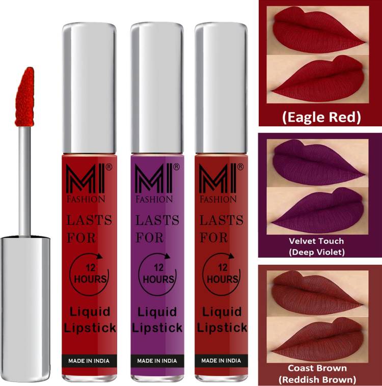 MI FASHION Water Proof Long Lasting Matte Liquid Lipstick Combo Set Go Local Go Vocal Code no 1865 Price in India