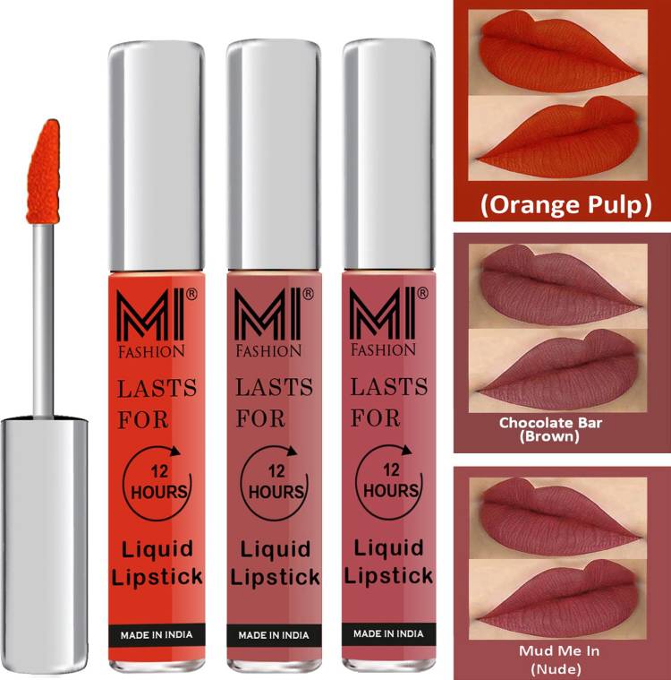 MI FASHION Go Local Go Vocal Matte Liquid Lipstick Combo Set Made in India Long Lasting Cruelty Free Code no 597 Price in India