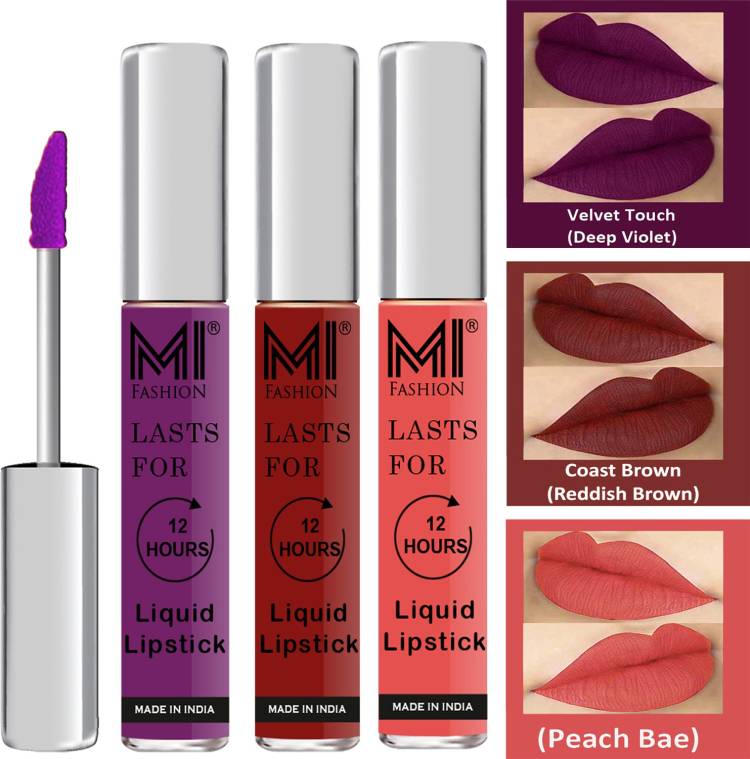 MI FASHION Water Proof Long Lasting Matte Liquid Lipstick Combo Set Go Local Go Vocal Code no 1869 Price in India