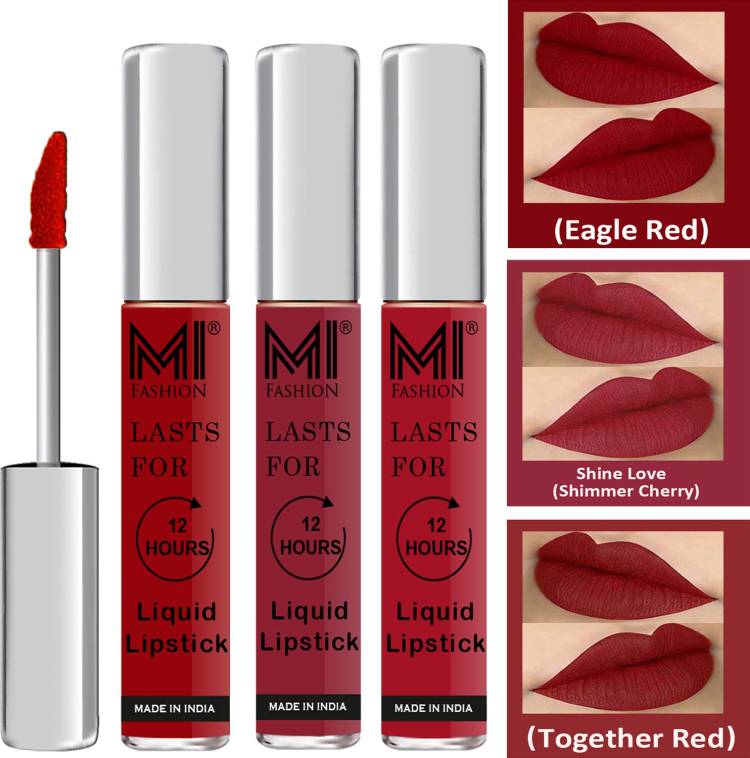 MI FASHION Matte Liquid Lipstick Combo Set Made in India Long Lasting Cruelty Free Code no 1399 Price in India