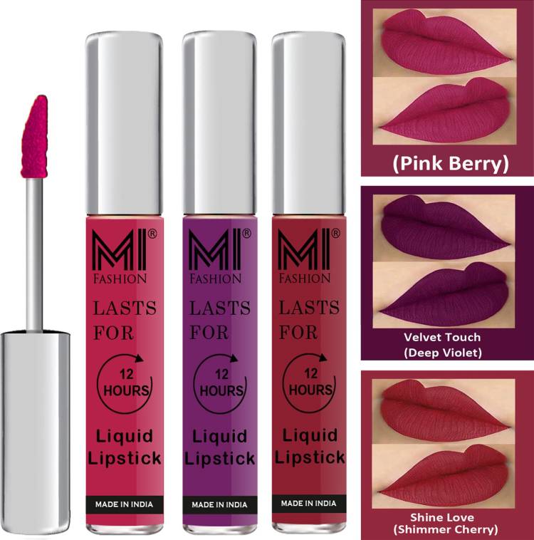 MI FASHION Fuller Lips Single Stroke Application Liquid Matte Lipstick Set Go Local Go Vocal Code no 495 Price in India