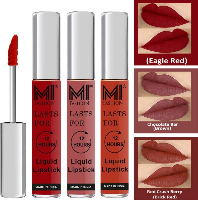 MI FASHION Fuller Lips Single Stroke Application Liquid Matte Lipstick Set Go Local Go Vocal Code no 506 Price in India