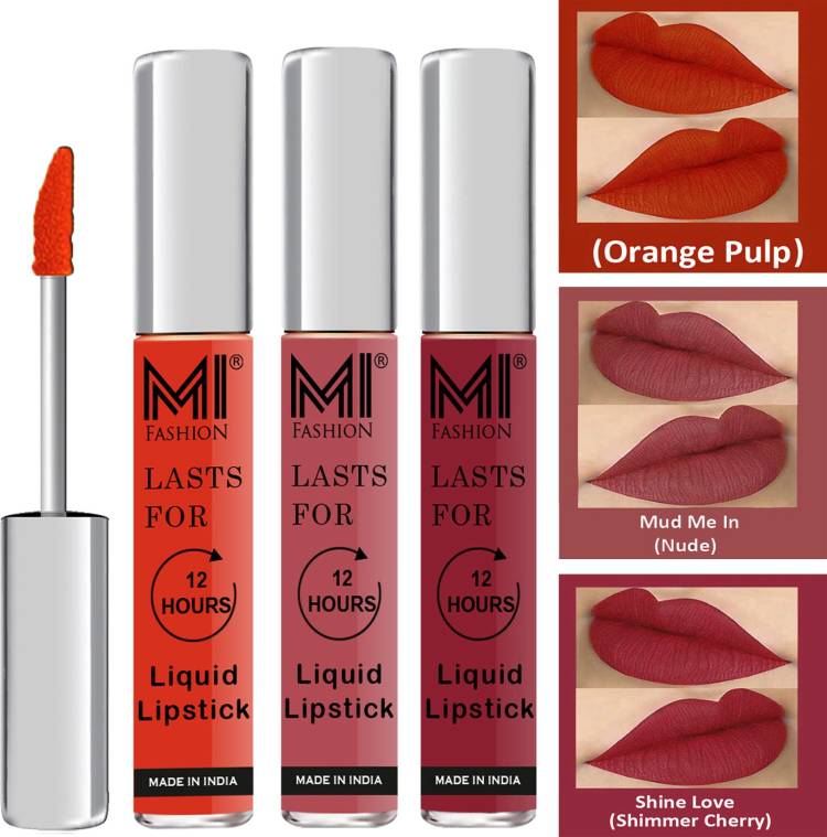 MI FASHION Vocal Matte Liquid Lipstick Combo Set Made in India Long Lasting Cruelty Free Code no 1621 Price in India