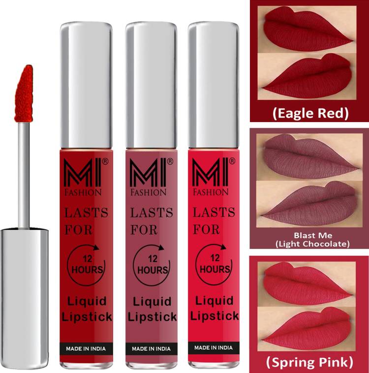 MI FASHION Fuller Lips Single Stroke Application Liquid Matte Lipstick Set Vocal Code no 566 Price in India