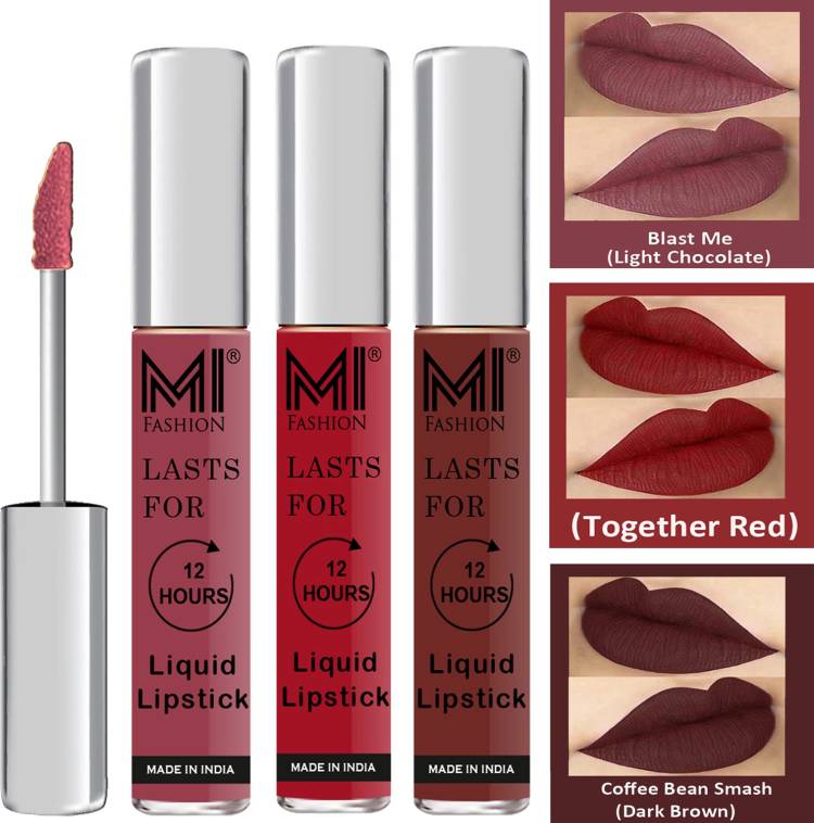 MI FASHION Water Proof Long Lasting Matte Liquid Lipstick Combo Set Go Local Go Vocal Code no 1809 Price in India