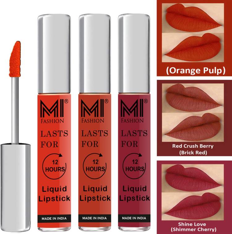 MI FASHION Fuller Lips Single Stroke Application Liquid Matte Lipstick Set Go Local Go Vocal Code no 457 Price in India