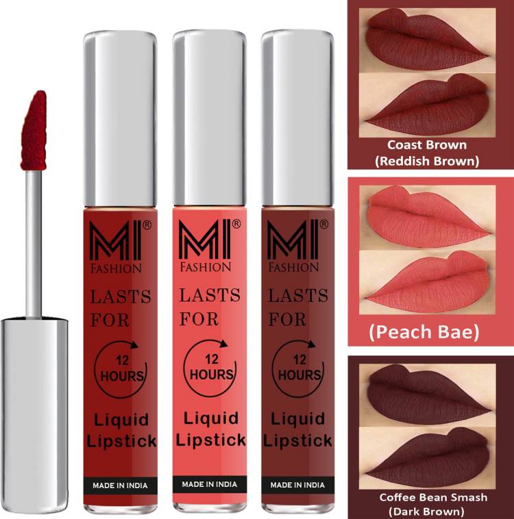 MI FASHION Go Local Go Vocal Matte Liquid Lipstick Combo Set Made in India Long Lasting Cruelty Free Code no 653 Price in India