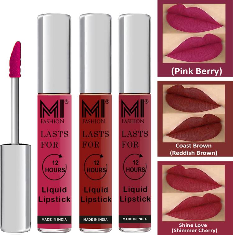 MI FASHION Fuller Lips Single Stroke Application Liquid Matte Lipstick Set Vocal Code no 561 Price in India