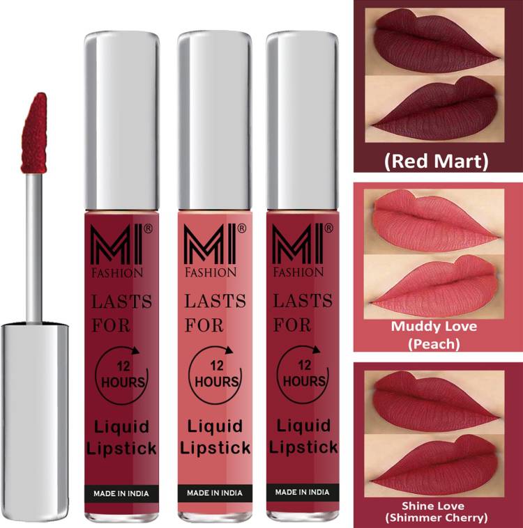 MI FASHION Fuller Lips Single Stroke Application Liquid Matte Lipstick Set Go Local Go Vocal Code no 513 Price in India