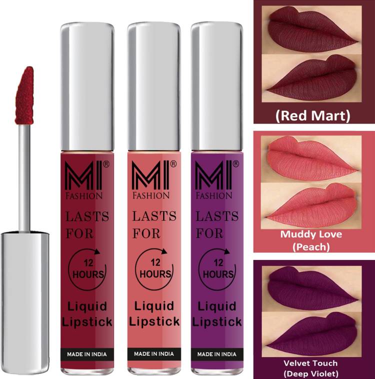 MI FASHION Vocal Matte Liquid Lipstick Combo Set Made in India Long Lasting Cruelty Free Code no 1656 Price in India