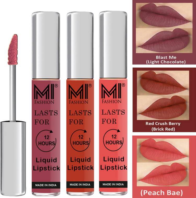 MI FASHION Go Local Go Vocal Matte Liquid Lipstick Combo Set Made in India Long Lasting Cruelty Free Code no 587 Price in India