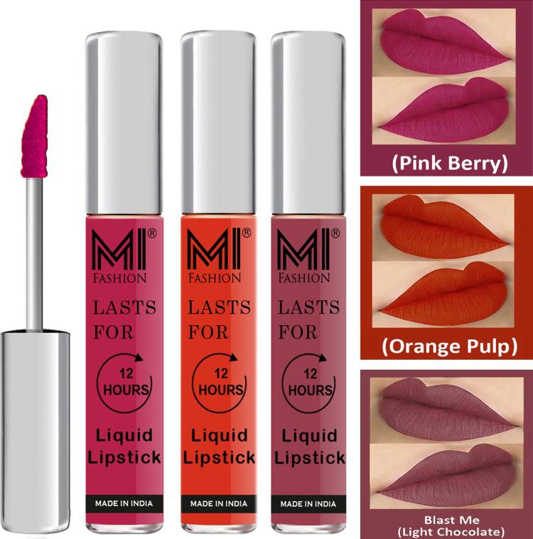 MI FASHION Water Proof Long Lasting Matte Liquid Lipstick Combo Set Go Local Go Vocal Code no 1840 Price in India