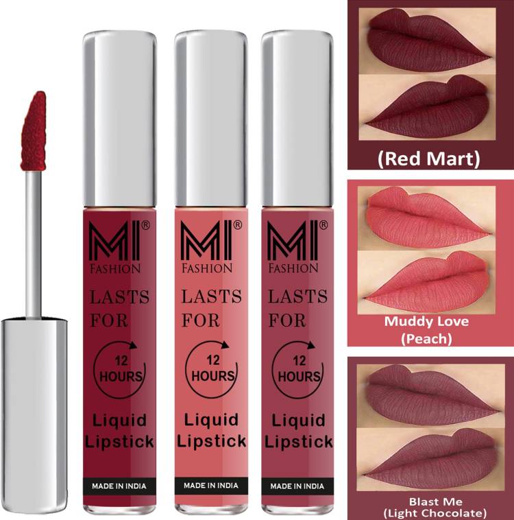 MI FASHION Fuller Lips Single Stroke Application Liquid Matte Lipstick Set Go Local Go Vocal Code no 514 Price in India