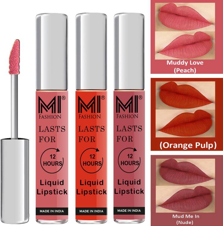 MI FASHION Fuller Lips Single Stroke Application Liquid Matte Lipstick Set Go Local Go Vocal Code no 471 Price in India