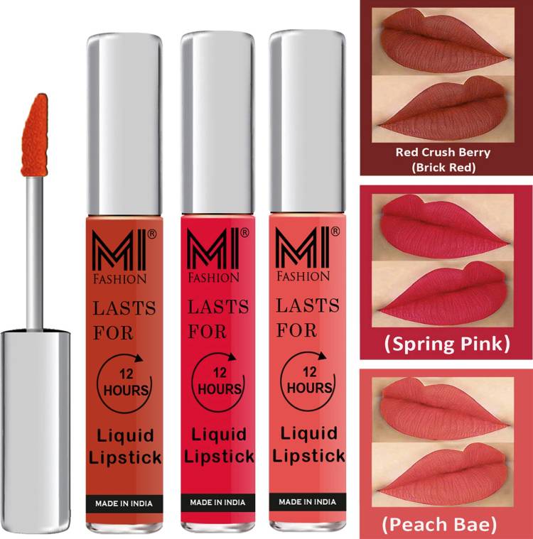 MI FASHION Go Local Go Vocal Matte Liquid Lipstick Combo Set Made in India Long Lasting Cruelty Free Code no 583 Price in India