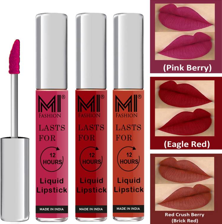 MI FASHION Vocal Matte Liquid Lipstick Combo Set Made in India Long Lasting Cruelty Free Code no 1643 Price in India