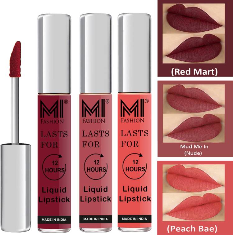 MI FASHION Fuller Lips Single Stroke Application Liquid Matte Lipstick Set Go Local Go Vocal Code no 508 Price in India