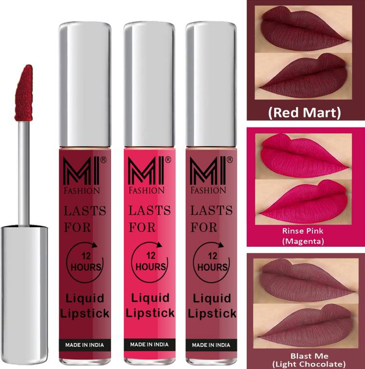 MI FASHION Fuller Lips Single Stroke Application Liquid Matte Lipstick Set Vocal Code no 569 Price in India