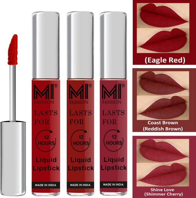 MI FASHION Water Proof Long Lasting Matte Liquid Lipstick Combo Set Go Local Go Vocal Code no 1861 Price in India