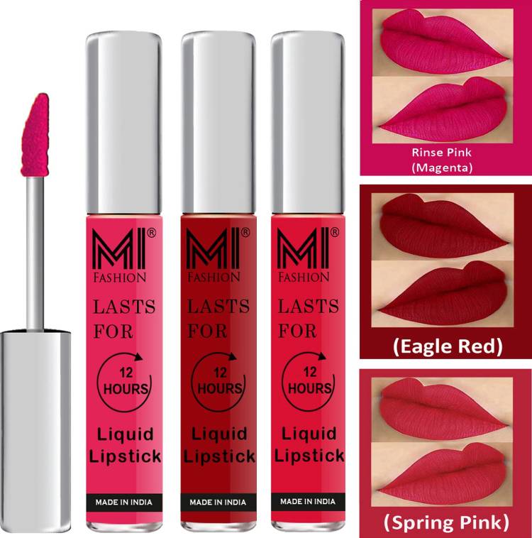 MI FASHION Vocal Matte Liquid Lipstick Combo Set Made in India Long Lasting Cruelty Free Code no 1645 Price in India