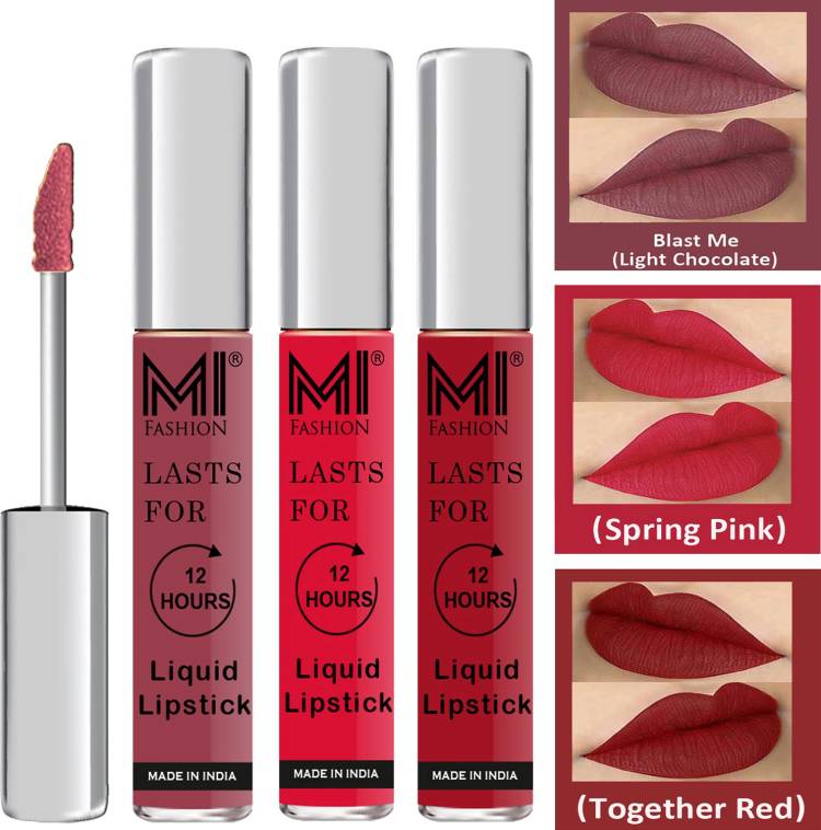 MI FASHION Go Local Go Vocal Matte Liquid Lipstick Combo Set Made in India Long Lasting Cruelty Free Code no 591 Price in India