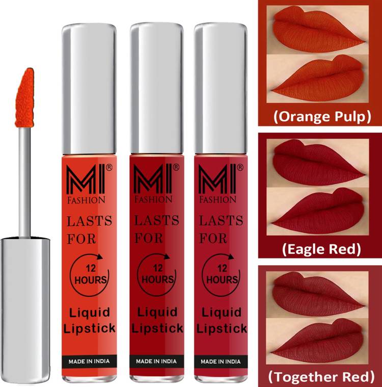 MI FASHION Water Proof Long Lasting Matte Liquid Lipstick Combo Set Go Local Go Vocal Code no 1820 Price in India