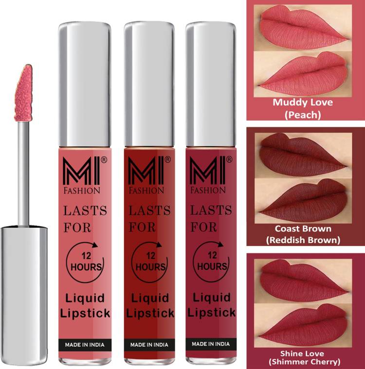 MI FASHION Fuller Lips Single Stroke Application Liquid Matte Lipstick Set Go Local Go Vocal Code no 474 Price in India