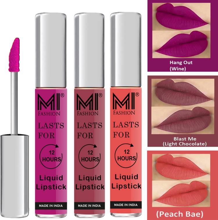 MI FASHION Vocal Matte Liquid Lipstick Combo Set Made in India Long Lasting Cruelty Free Code no 1665 Price in India