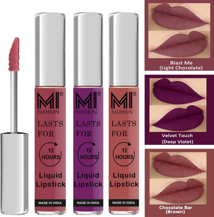 MI FASHION Go Local Go Vocal Matte Liquid Lipstick Combo Set Made in India Long Lasting Cruelty Free Code no 592 Price in India